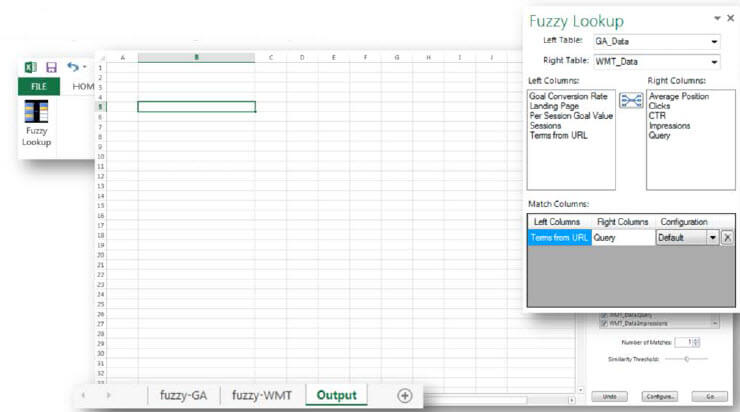 Uncovering (Not Provided) Keyword Data in Google Analytics Step 6 Fuzzy lookup